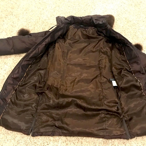 ❤️ VIA SPIGA PUFFER COAT Beautiful Deep Brown **Reasonable Offers Welcome - Picture 7 of 9
